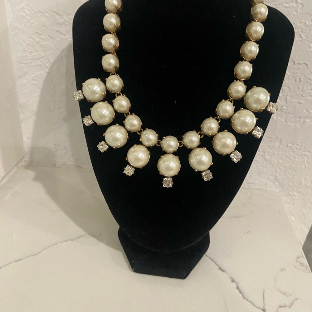 J Crew statement pearl necklace